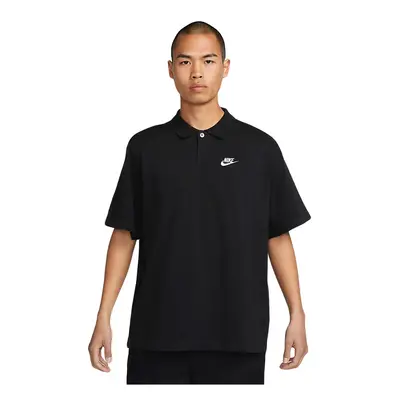 (DX0618-010-XXL) Nike Club Men's Lapel T-Shirt Black