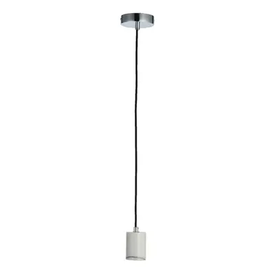 Ceiling Pendant Light Grey Marble & Chrome Plate 60W E27 Dimmable