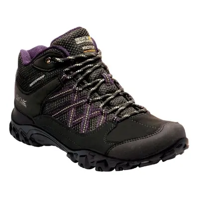 (6.5 UK, Black/Prune) Regatta Womens/Ladies Edgepoint Waterproof Walking Boots