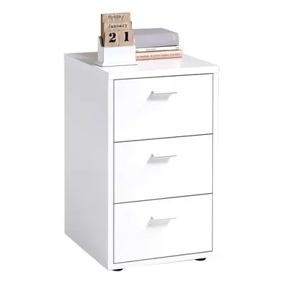 FMD Bedside Cabinet with Drawers White