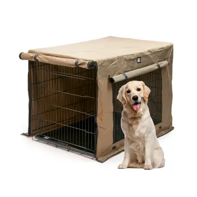 KCT 42â Extra Large Metal Pet Crate + Floor With Cover Heavy Duty Foldable for Dog Puppies Cag