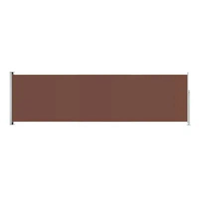 (brown, x cm) vidaXL Patio Retractable Side Awning Outdoor Garden Sun Shade Privacy Screen