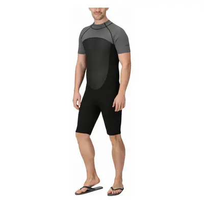 (M/L, Black/Dark Grey) Regatta Mens Light Weight Quick Drying Warm Water Sports Surfing Short We