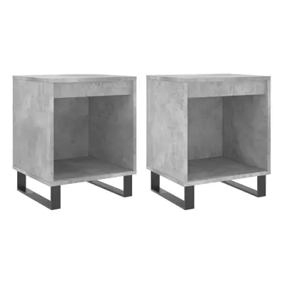 (concrete grey, pcs) vidaXL Bedside Cabinets Nightstand Side Table Bed Cabinet Engineered Wood