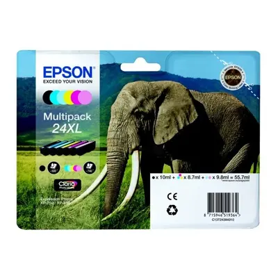 Epson C13T24384011 (24XL) Ink cartridge multi pack, pages, 500pg + 5x740 pg, 1x10ml + 3x9ml + 2x