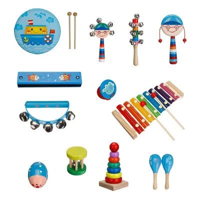 () 7/13 Pcs Colorful Musical Percussion Safe Non-toxic Instruments Kit Early Educational Toy for