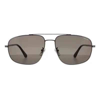 Police Sunglasses SPLE04 Roadie 0509 Shiny Ruthenium Grey Green