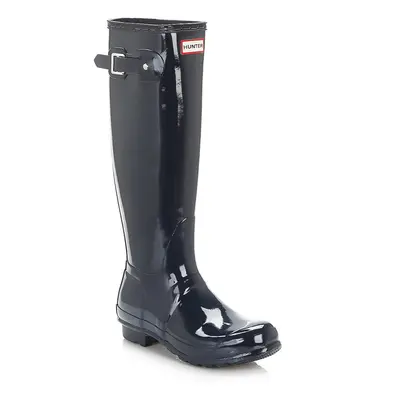 (UK 3) Hunter Original Gloss Navy Rubber Wellington Boots