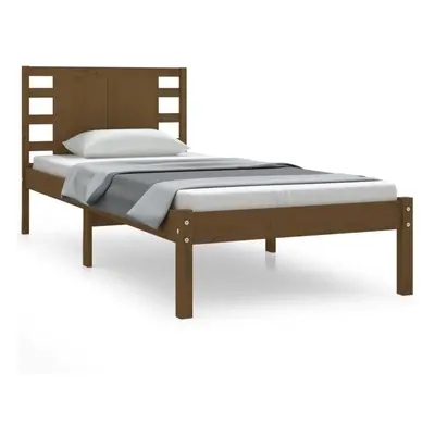 vidaXL Solid Wood Pine Bed Frame Honey Brown 100x200 cm Bedstead Bed Base