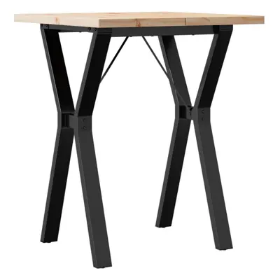 vidaXL Dining Table Y-Frame Kitchen Dinner Table Solid Wood Pine and Cast Iron