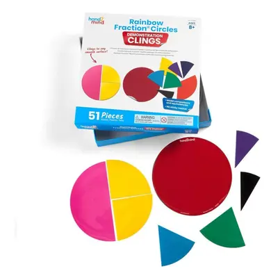 Learning Resources Rainbow Fraction Circles Demonstration Clings, They Cling to Any Smooth Surfa