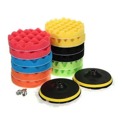 16pcs Inch Polishing Buffing Pads Set Sponge Foam Waxing Pad Set