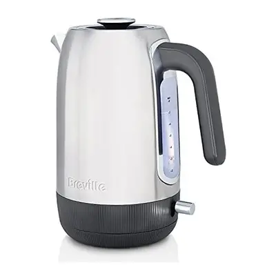 Edge Electric Kettle | 1.7 Litre | Glows When Hot to Avoid Re-Boiling | 3kW Fast Boil | Brushed 