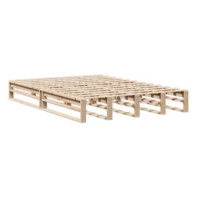 vidaXL Bed Frame Bedroom Bedstead Bed Base 135x190 cm Double Solid Wood Pine