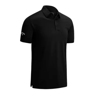 (S, Caviar) Callaway Mens Swing Tech Solid Colour Polo Shirt