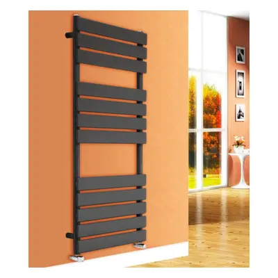 Nes Home X mm Anthracite Flat Panel Towel Radiator