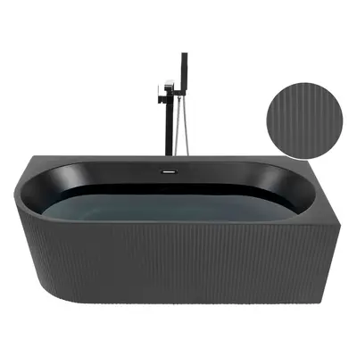 Left Hand Corner Bath mm x mm Black GOCTA