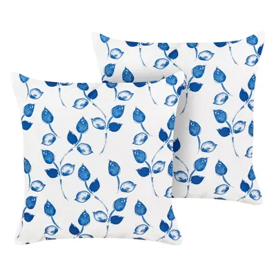 Set of Outdoor Cushions TORBORA Plant Pattern x cm White