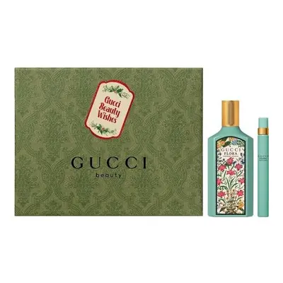 Gucci Flora Gorgeous Jasmine Pcs Set For Women: 1.6 Eau De Parfum + 0.33 Eau De Parfum