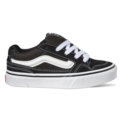 (2 UK, Black/White) Vans Kids Boys Girls Caldrone Canvas Low Rise Trainers Sneakers Shoes