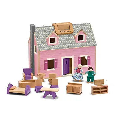 Melissa & Doug Fold & Go Dollhouse | Dollhouses & Dolls | Play Sets | 3+ | Gift for Boy or Girl