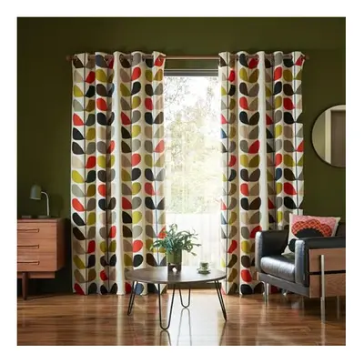 Orla Kiely - Multi Stem - Multi - Eyelet Curtains - 66x54"/168x137cm