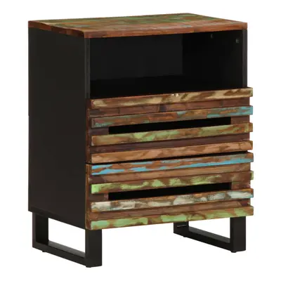 (multicolour, solid acacia wood) vidaXL Bedside Cabinet Bedroom Nightstand Bed Table Brown Solid