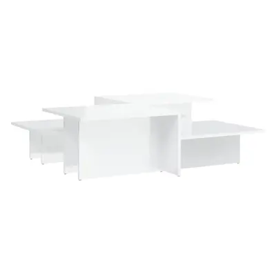 (high gloss white) vidaXL Coffee Tables Living Room Side End Couch Table Engineered Wood pcs