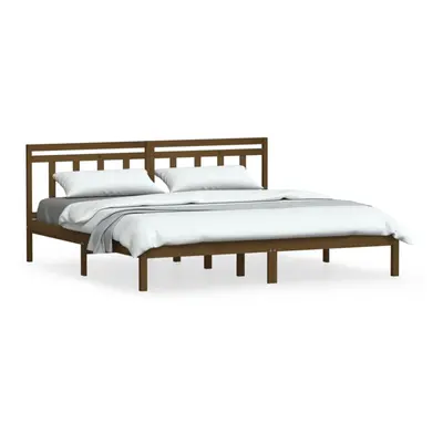 (honey brown, x cm) vidaXL Bed Frame Bed Base Bedstead Bedroom Mattress Foundation Solid Wood Pi