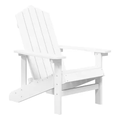 vidaXL Garden Adirondack Chair HDPE White Patio Armchair Outdoor Furniture