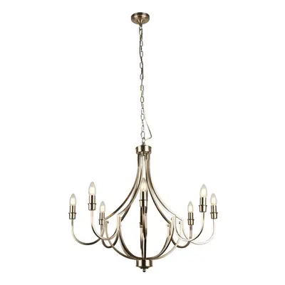 Searchlight Lodge Light Pendant Satin Silver Metal