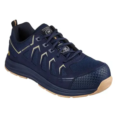 (8 UK, Navy/Tan) Skechers Mens Malad II Safety Trainers