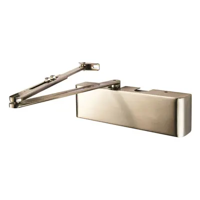 Full Cover Overhead Door Closer Variable Power 5 Satin Nickel Plated