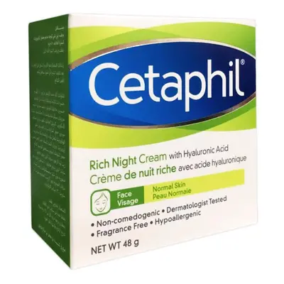 Cetaphil Rich Night Face Cream with Hyaluronic Acid 48g