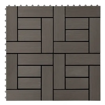 vidaXL pcs Decking Tiles WPC 30x30 cm sqm Dark Brown