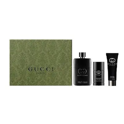 Gucci Guilty Pour Homme Pcs Set: Oz Eau De Parfum Spray + 2.5 Deodorant Stick + 1.7 Shower Gel