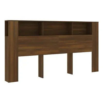 (brown oak) vidaXL Headboard Cabinet Bookcase Headboard Indoor Furniture Multi Colours