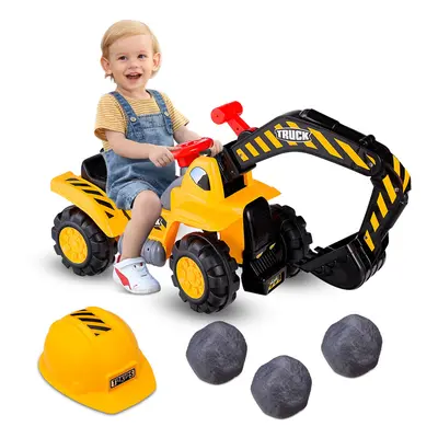 Kids Ride On Excavator Toy Toy Tractors Pretend Play Ride on Tractor