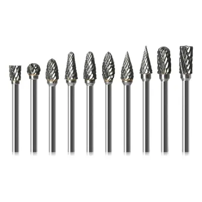 10pcs Carbide Tungsten Steel Electric Drill Grinding Head Rotary File Tungsten Steel Milling Cut