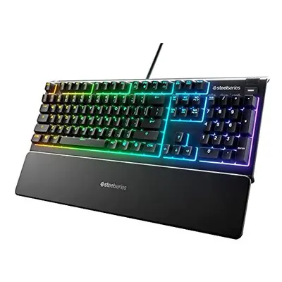 SteelSeries Apex - RGB Gaming Keyboard - 10-Zone RGB Illumination - Premium Magnetic Wrist Rest 