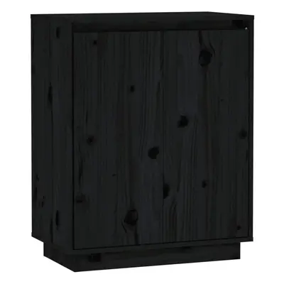 (black) vidaXL Solid Wood Pine Sideboard Storage Side Cabinet Cupboard Multi Colours