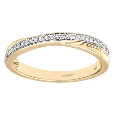 (Q) Jewelco London Ladies 9ct Yellow Gold Diamond Eternity Ring