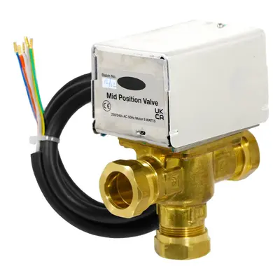 22mm Motorised Port Mid Position Valve for Boiler Central Heating Control