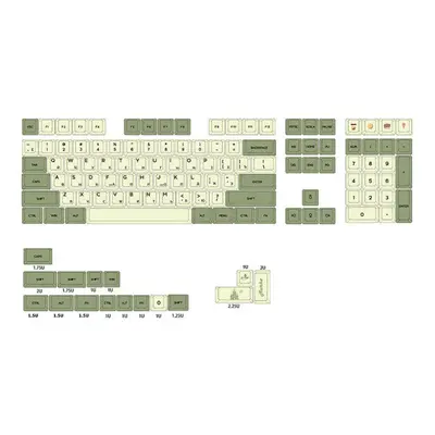 (Russian) Keys Matcha Keycap Set XDA Profile PBT Sublimation Japanese/Korean/Russian Keycaps for