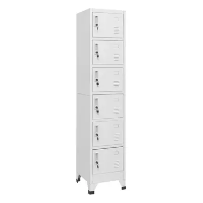 vidaXL Locker Cabinet Light Grey cm Steel Storage Office Cabinet Furniture