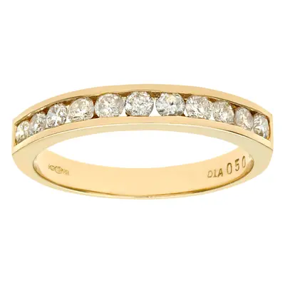 (P) Jewelco London 9ct Yellow Gold Diamond Eternity Ring