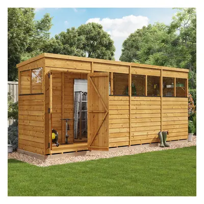 (16x4, Windowed) BillyOh Switch Overlap Pent Shed