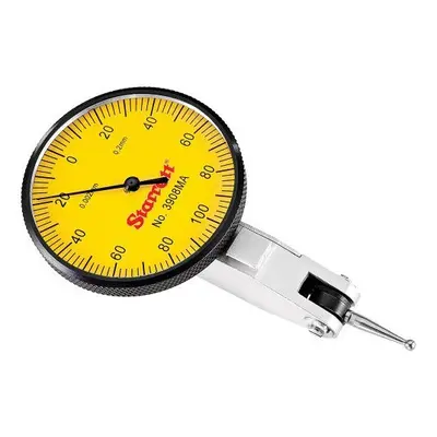 Starrett 3809MA Dial Test Indicator with Dovetail Mount and Attachments 32mm Yellow Dial 0.8mm R