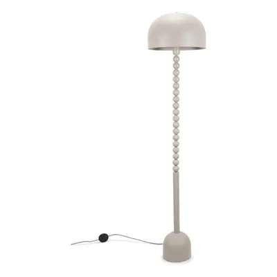 Grey Pebble Abstract Standing Floor Lamp with Dome Shade Light + LED