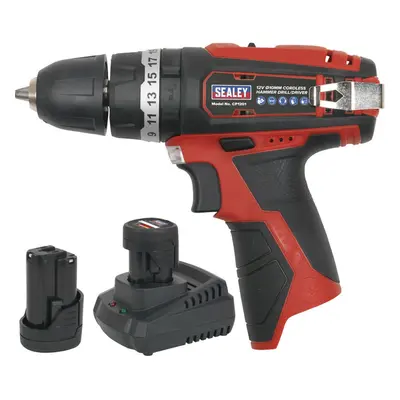 Cordless Hammer Drill Driver Kit - 12V 1.5Ah Lithium-ion Battery - 10mm Chuck